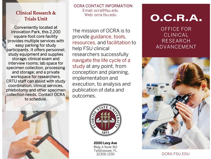 OCRA Supports Clinical Research at FSU
