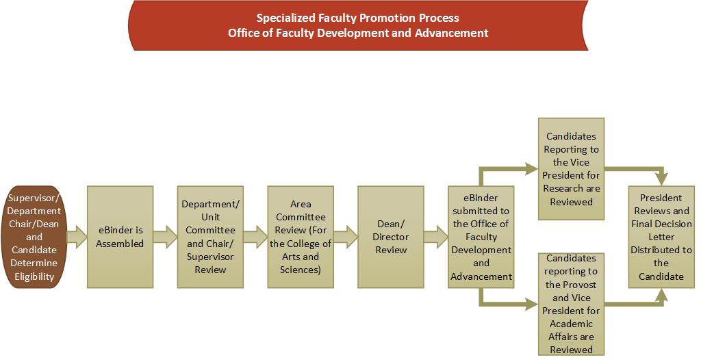 specialized faculty promotion flowchart