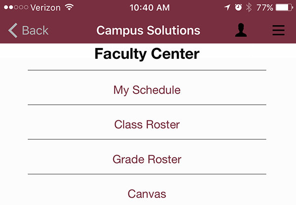 image of Faculty Center app