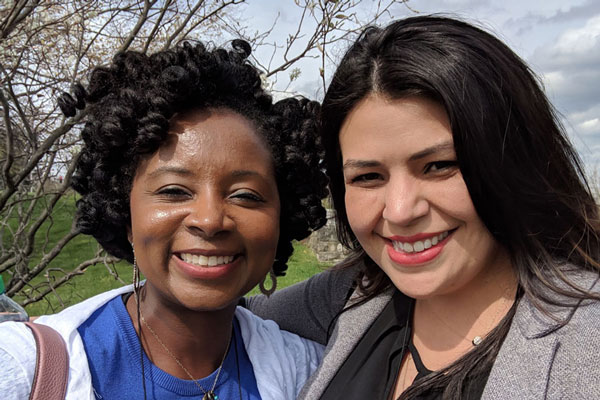 Attendees Mindy Gonzales-Backen and Marie Denis-Luque