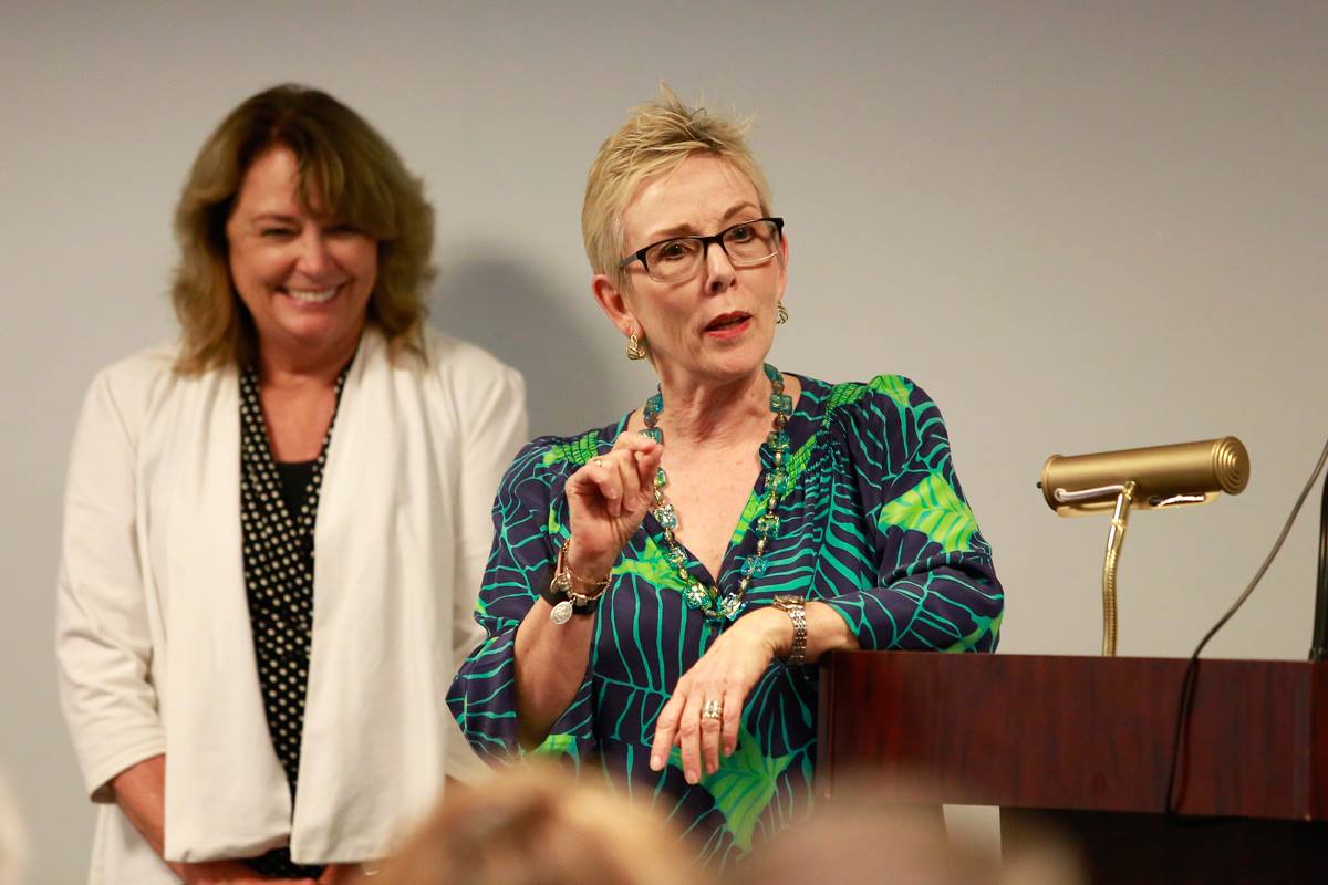 picture of Vice President Janet Kistner and Past-President of Faculty Senate Susan Fiorito